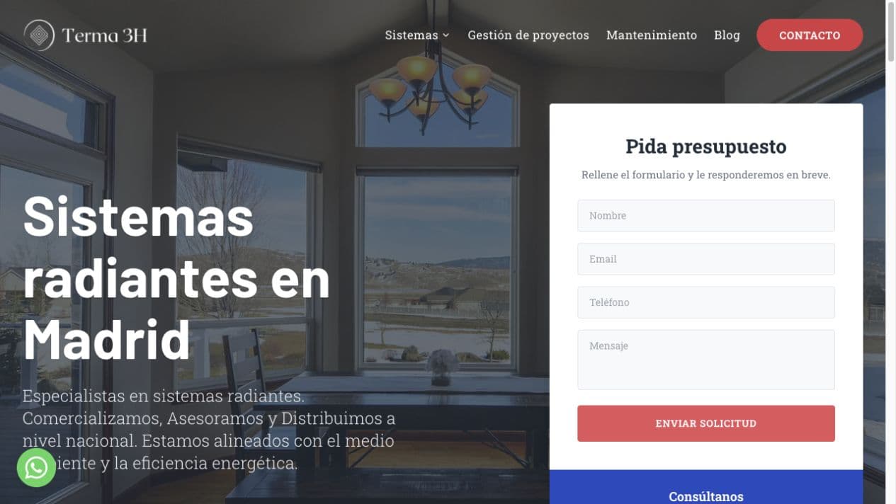 Captura de la web de Terma3 Hispania